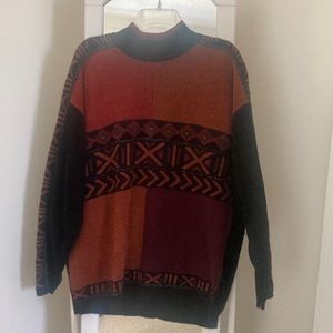 Mens Vintage Mock Neck Sweater